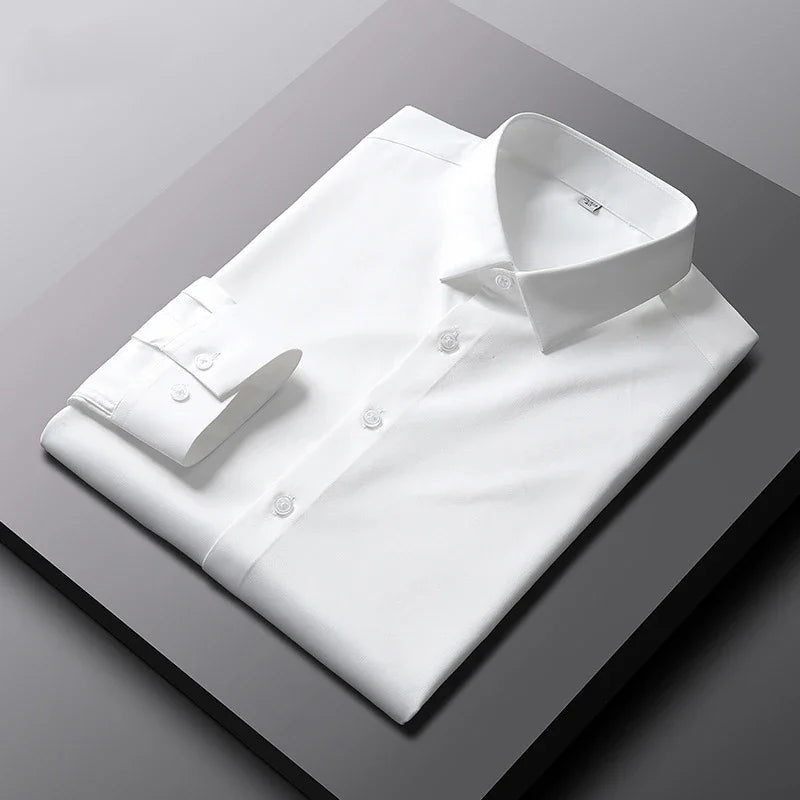Camicia Uomo No-Stiro Maniche Lunghe | Business Casual Anti-Piega DH Power