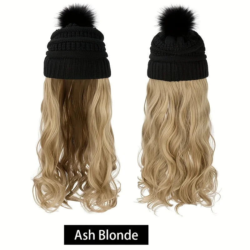 Parrucca con Cappello Beanie - Onde Naturali 20" | DHPower