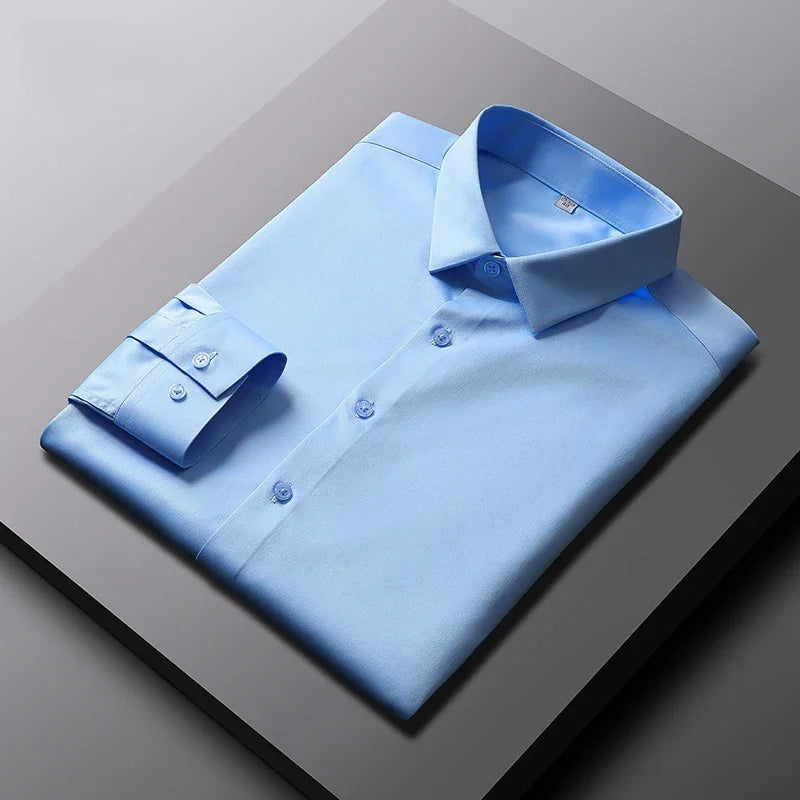 Camicia Uomo No-Stiro Maniche Lunghe | Business Casual Anti-Piega DH Power