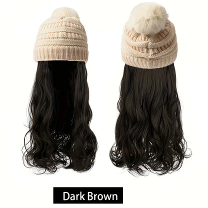 Parrucca con Cappello Beanie - Onde Naturali 20" | DHPower