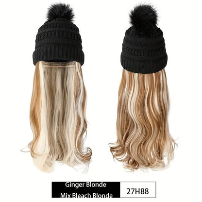 Parrucca con Cappello Beanie - Onde Naturali 20" | DHPower