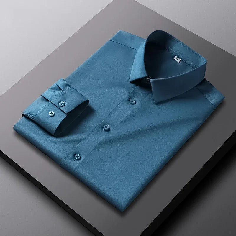 Camicia Uomo No-Stiro Maniche Lunghe | Business Casual Anti-Piega DH Power