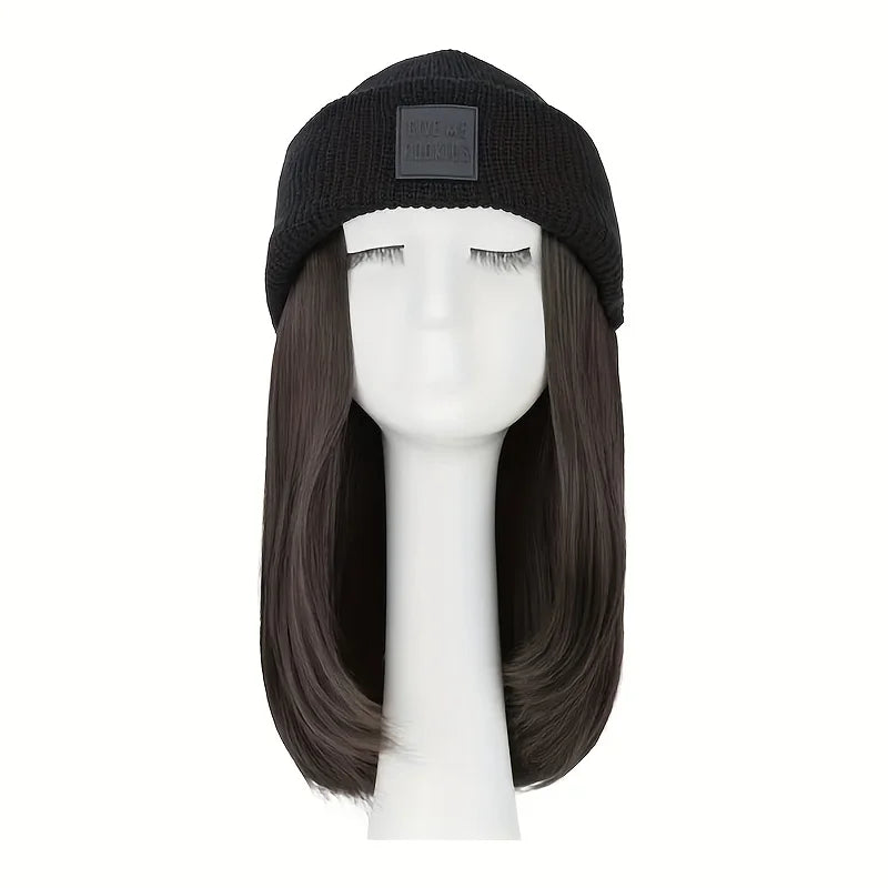 Parrucca con Cappello Beanie - Onde Naturali 20" | DHPower