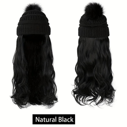 Parrucca con Cappello Beanie - Onde Naturali 20" | DHPower