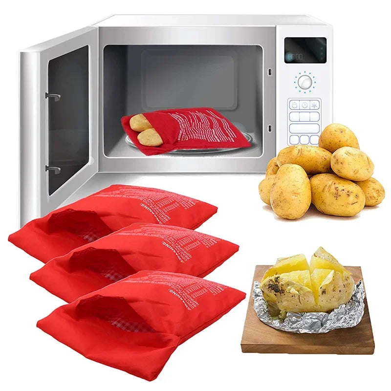Titolo: Set 3 Sacchetti Magici Patate Microonde - Cottura Rapida in 4 Minuti Senza Neanche Pelarle