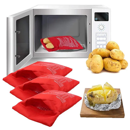 Titolo: Set 3 Sacchetti Magici Patate Microonde - Cottura Rapida in 4 Minuti Senza Neanche Pelarle