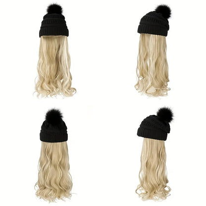Parrucca con Cappello Beanie - Onde Naturali 20" | DHPower