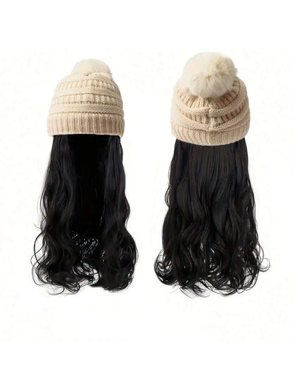 Parrucca con Cappello Beanie - Onde Naturali 20" | DHPower