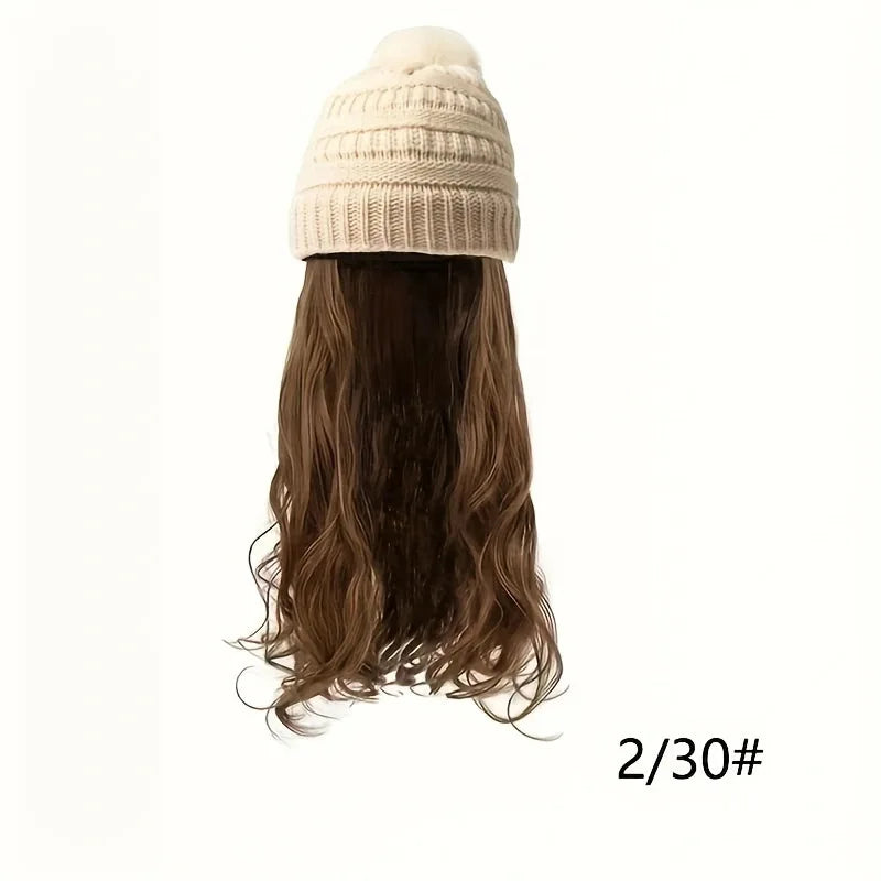 Parrucca con Cappello Beanie - Onde Naturali 20" | DHPower