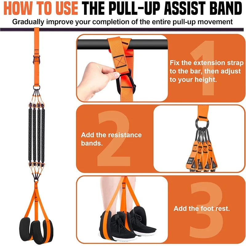 Fasce Elastiche Fitness Resistenza - 5 Livelli Pull-Up Allenamento Casa Palestra