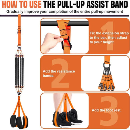Fasce Elastiche Fitness Resistenza - 5 Livelli Pull-Up Allenamento Casa Palestra