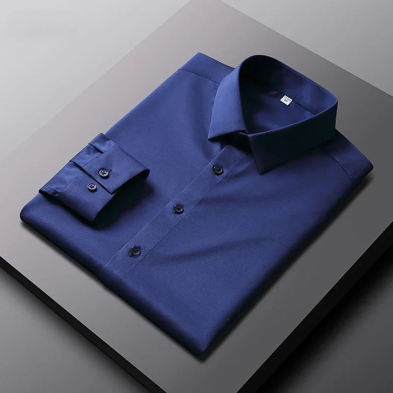 Camicia Uomo No-Stiro Maniche Lunghe | Business Casual Anti-Piega DH Power