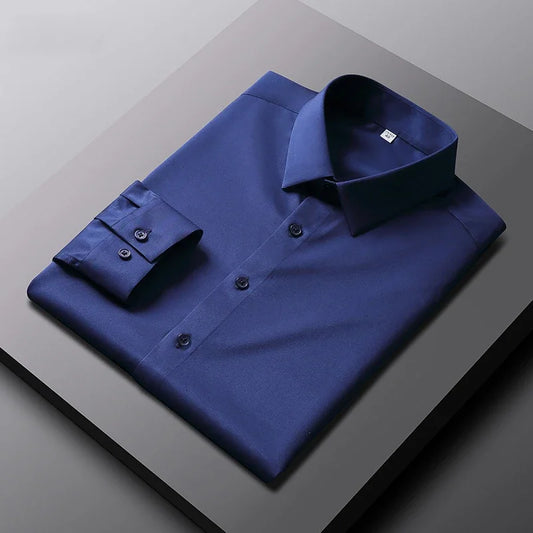 Camicia Uomo No-Stiro Maniche Lunghe | Business Casual Anti-Piega DH Power
