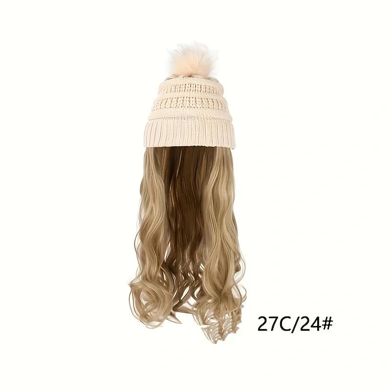 Parrucca con Cappello Beanie - Onde Naturali 20" | DHPower