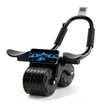 Ab Roller Wheel Timer Automatico - Ruota Addominali con Tappetino e Supporto Gomiti | DHPower