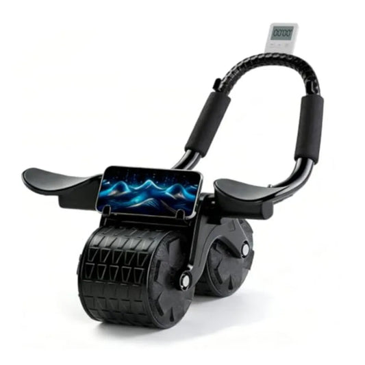 Ab Roller Wheel Timer Automatico - Ruota Addominali con Tappetino e Supporto Gomiti | DHPower