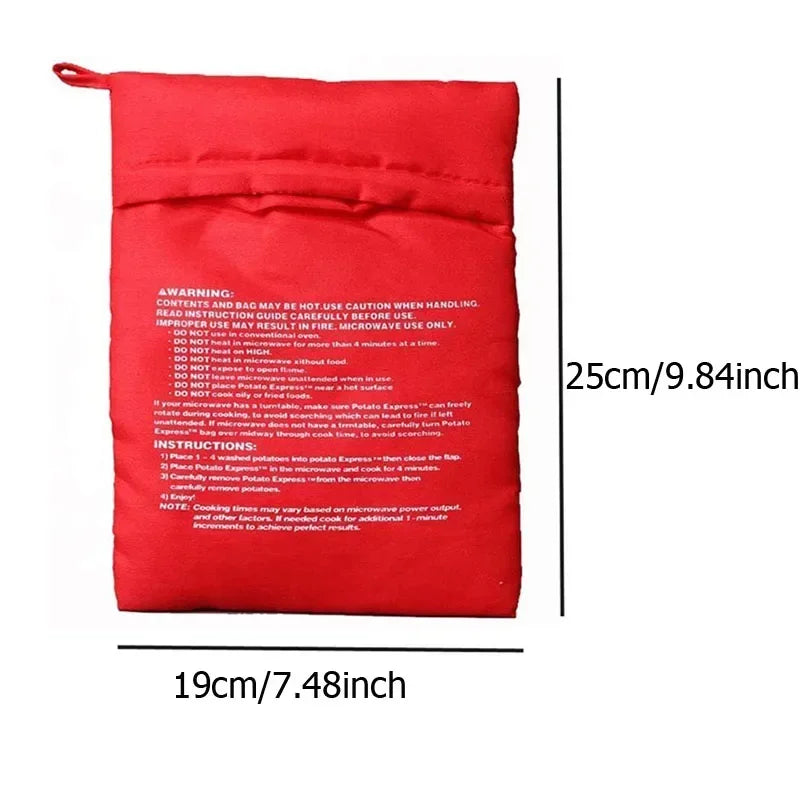 Titolo: Set 3 Sacchetti Magici Patate Microonde - Cottura Rapida in 4 Minuti Senza Neanche Pelarle