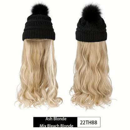 Parrucca con Cappello Beanie - Onde Naturali 20" | DHPower