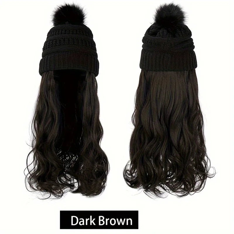 Parrucca con Cappello Beanie - Onde Naturali 20" | DHPower